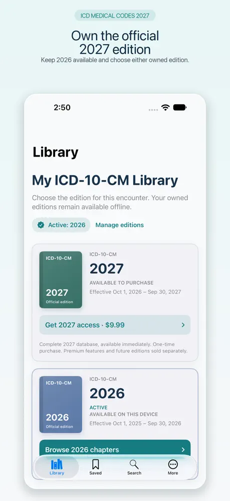 ICD Medical Codes 2027 screenshot