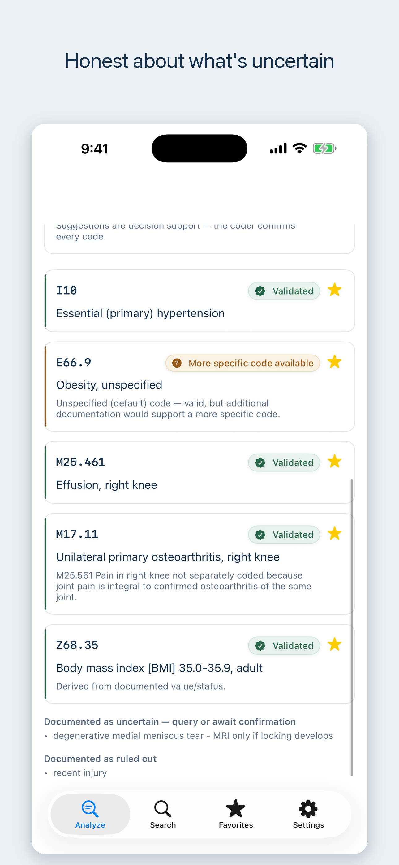 Clinical Coding Copilot screen 2