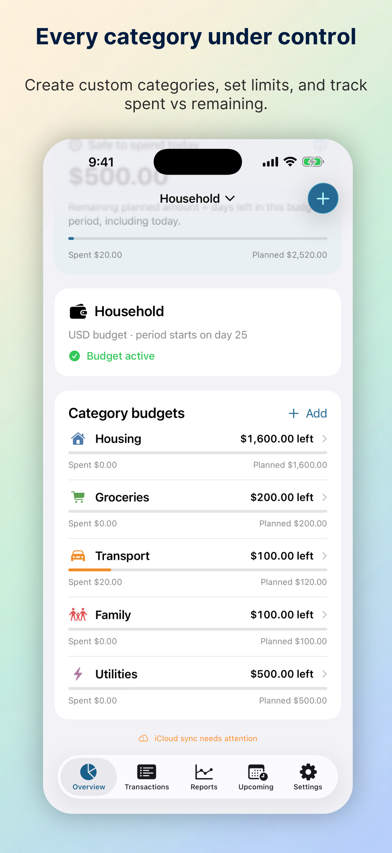 FOCO: Family Budget screen 4