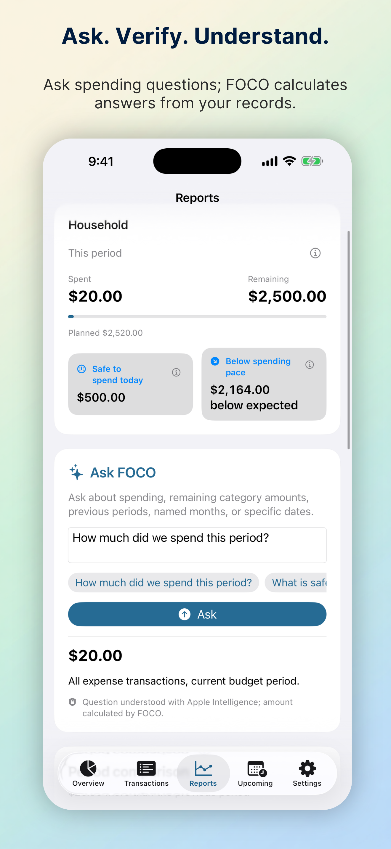 FOCO: Family Budget screen 5