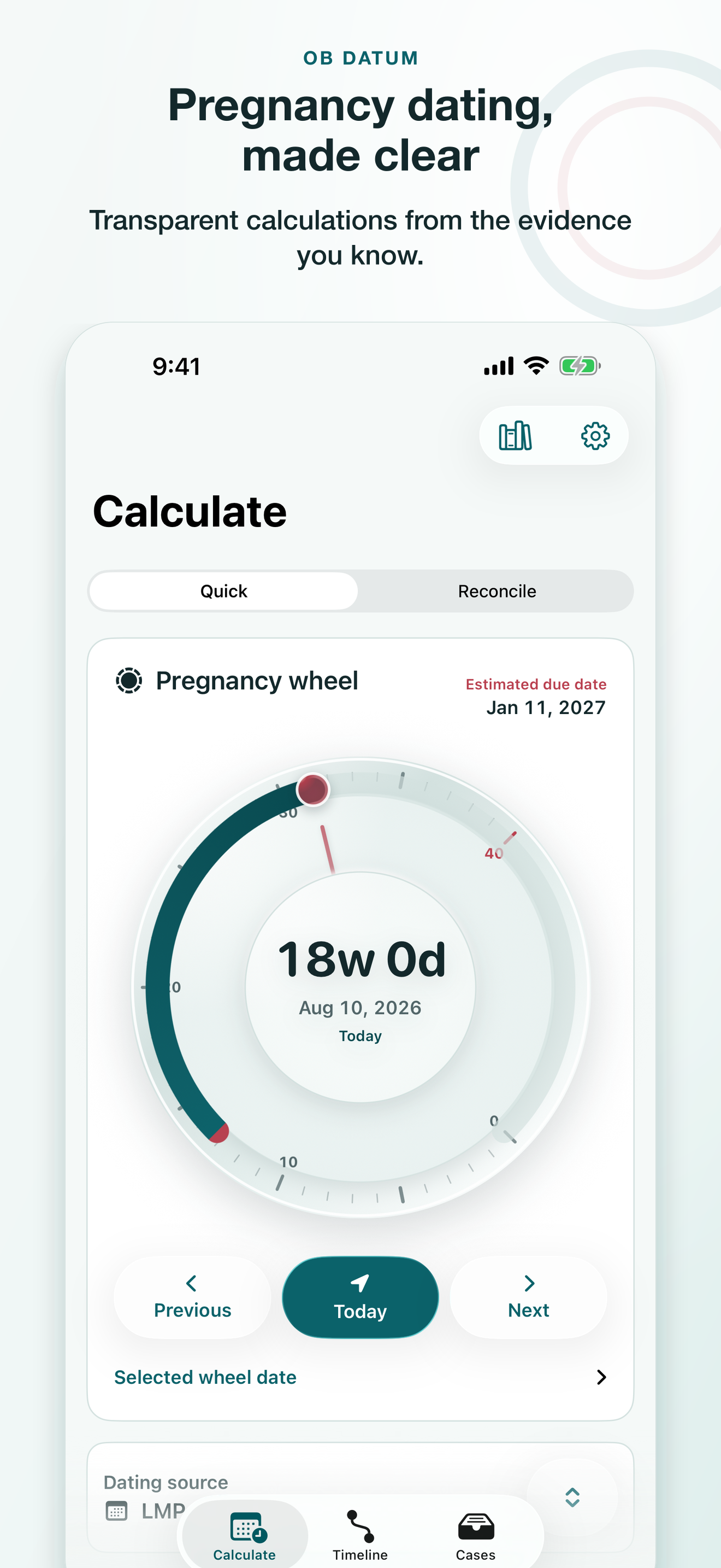 OB Datum: Pregnancy Dating screenshot